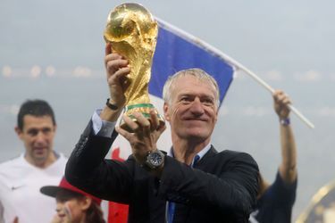 Didier Deschamps après la victoire des Bleus à la Coupe du monde. 