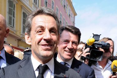 Christian Estrosi et Nicolas Sarkozy à Nice en 2013