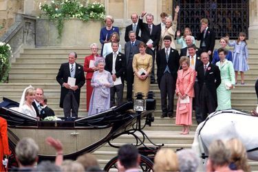 Sophie Rhys-Jones et le prince Edward et la famille royale britannique à Windsor, le 19 juin 1999