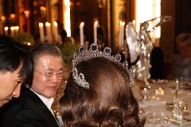 Le diadème de la reine Silvia de Suède à Stockholm, le 14 juin 2019
