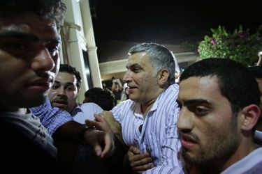 Nabeel Rajab à sa sortie de prison le 24 mai.