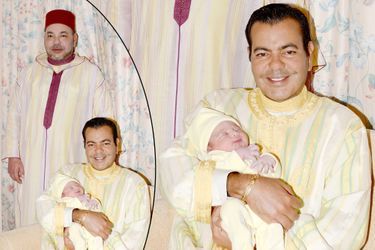 Le roi du Maroc Mohammed VI avec son frère Moulay Rachid et son neveu Moulay Ahmed à Rabat, le 23 juin 2016