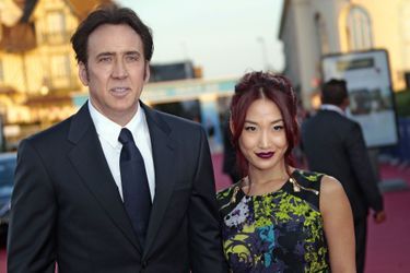 Nicolas Cage et son épouse Alice Kim à Deauville en septembre 2013. 