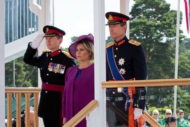 Le grand-duc Henri de Luxembourg et la grande-duchesse Maria Teresa, à Sandhurst le 11 août 2017