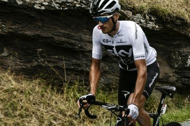 L'ltalien Gianni Moscon sur la route du Tour de France.