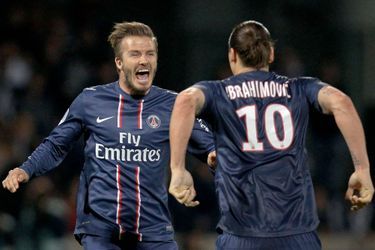 David Beckham et Zlatan Ibrahimovic quand ils évoluaient sous le maillot du PSG.
