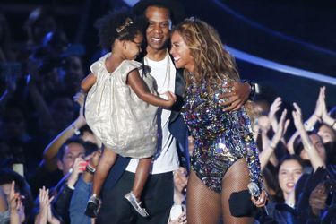 Beyoncé, Jay-Z et leur fille Blue Ivy à Inglewood, le 24 août 2014