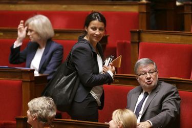 Cécile Duflot mardi, lors de son retour à l&#039;Assemblée nationale.