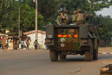 Photo d&#039;illustration : des soldats de l&#039;opération Sangaris à Bangui en février dernier.