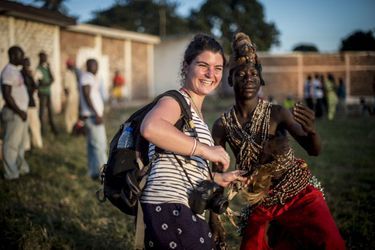 Camille Lepage, photographiée en octobre dernier à Bangui, en Centrafrique.