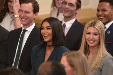 Jared Kushner, Kim Kardashian et Ivanka Trump à la Maison-Blanche le 13 juin 2019