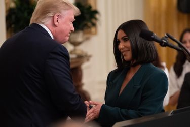 Donald Trump et Kim Kardashian à la Maison-Blanche le 13 juin 2019