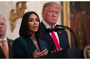 Donald Trump et Kim Kardashian à la Maison-Blanche le 13 juin 2019
