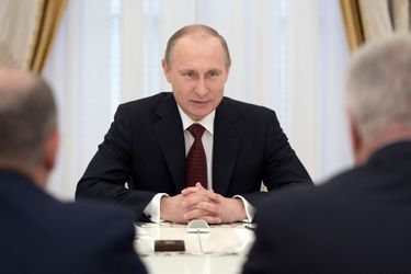 Vladimir Poutine, au Kremlin, à Moscou, le 1er mai. 