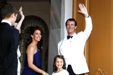 Le prince Joachim de Danemark avec les princesses Marie et Athena à Copenhague, le 7 juin 2019