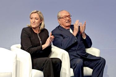 Marine et Jean-Marie Le Pen en 2014.