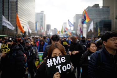Manifestation à Séoul pour la Journée internationale de la femme le 8 mars 2018.