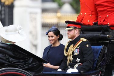 Meghan Markle et le prince Harry lors de la parade Trooping the Colour à Londres le 8 juin 2019