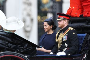 Meghan Markle et le prince Harry lors de la parade Trooping the Colour à Londres le 8 juin 2019