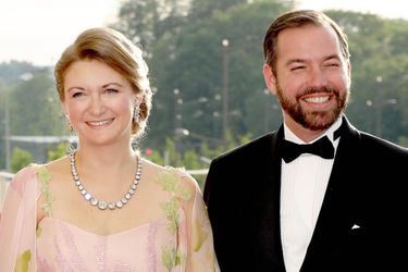 La princesse Stéphanie et le prince Guillaume de Luxembourg à Luxembourg, le 24 mai 2018