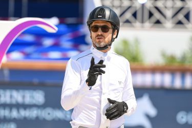Guillaume Canet a terminé 5ème du Prix «Nostalgie Cote d&#039;Azur» au jumping Longines Global Champions tour de Cannes le 6 juin 2019.