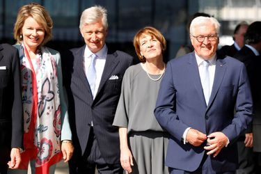 La reine Mathilde et le roi des Belges Philippe avec le président allemand et sa femme à Linz, le 4 juin 2019