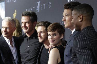 L'équipe du film "Les 4 Fantastiques" à New York le 4 août 2015