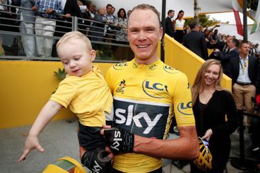 Christopher Froome en famille.