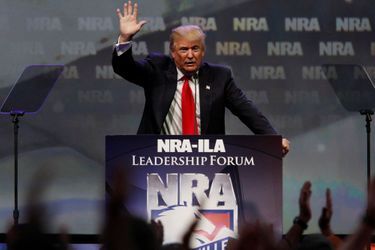 Donald Trump à la convention annuelle de la NRA à Louisville, le 20 mai 2016.