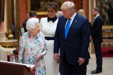 La reine Elizabeth II avec le président des Etats-Unis Donald Trump à Buckingham Palace, le 3 juin 2019