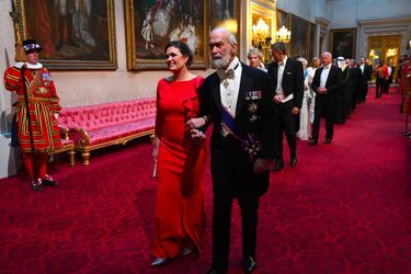 Sarah Huckabee Sanders et le prince Michael de Kent à Buckingham Palace, le 3 juin 2019.