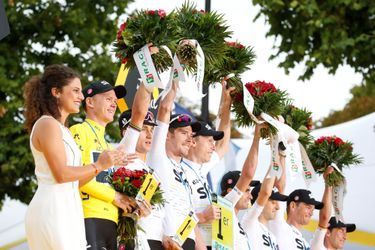 L'équipe Sky, meilleure équipe du Tour de France.