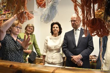 La reine Silvia et le roi Carl XVI Gustaf de Suède à Borlänge, le 6 juin 2019