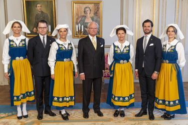 La famille royale de Suède à Stockholm, le 6 juin 2019
