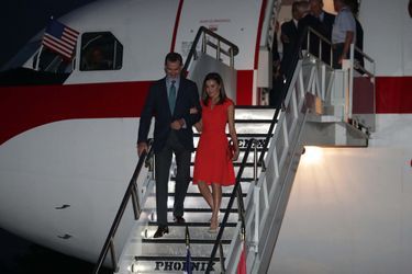 La reine Letizia et le roi Felipe VI d&#039;Espagne arrivent à La Nouvelle-Orléans, le 14 juin 2018