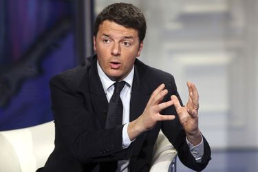 Matteo Renzi sur le plateau de la RAI, fin janvier.