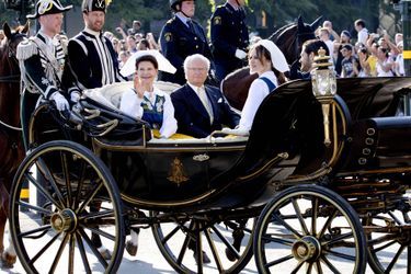 La reine Silvia et le roi Carl XVI Gustaf de Suède avec la princesse Sofia et le prince Carl Philip à Stockholm, le 6 juin 2019