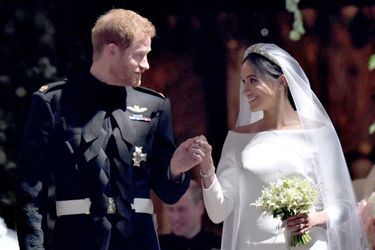 Le prince Harry et Meghan Markle, le jour de leur mariage, le 19 mai 2018