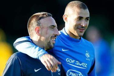 Franck Ribéry et Karim Benzema en septembre 2012.