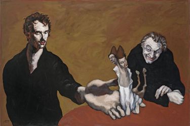 «Wagner, Méphistophélès et l'Homonculus», 61 x 73 cm, 2013. Gérard Garouste.