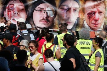 Les «gilets jaunes» mutilés ont défilé dans le calme à Paris, le 2 juin 2019.