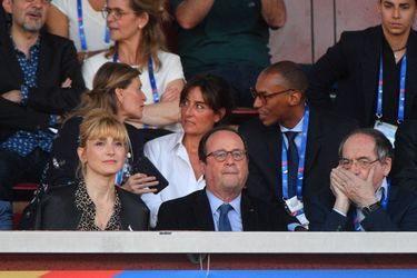 Julie Gayet, François Hollande et Noël Le Graët, le 31 mai 2019.