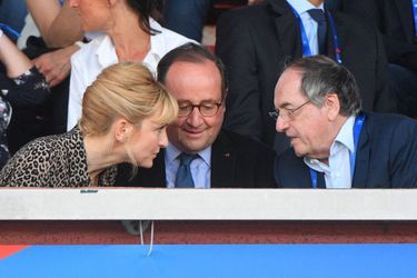 Julie Gayet, François Hollande et Noël Le Graët, le 31 mai 2019.