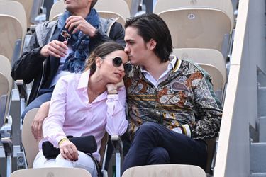 Capucine Anav et Alain-Fabien Delon à Roland-Garros le 28 mai 2019