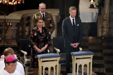 La grande-duchesse Maria Teresa et le grand-duc Henri de Luxembourg à Luxembourg, le 26 mai 2019 