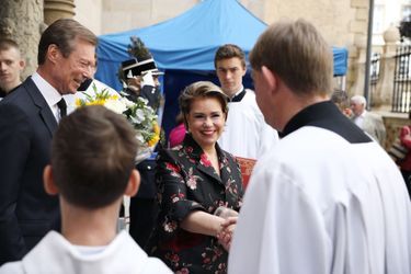 La grande-duchesse Maria Teresa et le grand-duc Henri de Luxembourg à Luxembourg, le 26 mai 2019