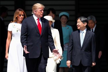 Donald et Melania Trump rencontrent l&#039;empereur Naruhito et l&#039;impératrice Masako au palais impérial de Tokyo, le 27 mai 2019.