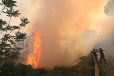  Plus de 450 pompiers sont toujours à Castagniers (Alpes-Maritimes) pour lutter contre l'incendie virulent qui a menacé des habitations la veille à une quinzaine de kilomètres de Nice.