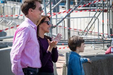 La princesse Marie et le prince Joachim de Danemark avec leur fils le prince Henrik à Aarhus, le 16 mai 2019