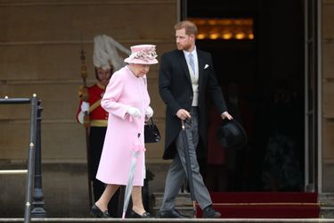 La reine Elizabeth II avec le prince Harry à Londres, le 29 mai 2019